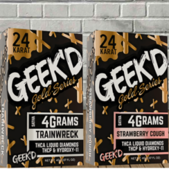 GEEK’D Extracts 24k Gold Series THCa + THCP Disposable 4g