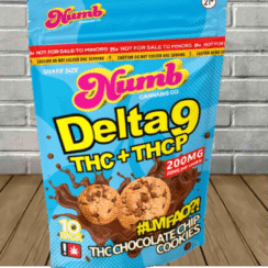 Numb Cannabis Co Delta 9 + THCP Chocolate Chip Cookies 200mg