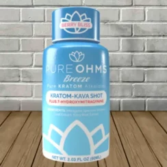 Pure Ohms Breeze 7-Hydroxymitragynine Kratom + Kava Shot 2oz